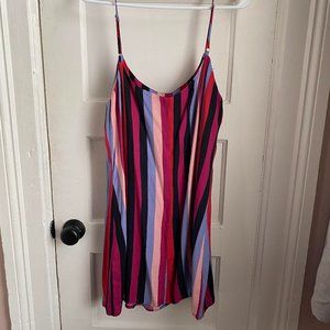 Multicolored Striped Reformation Mini Dress